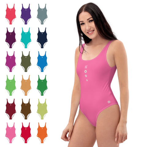 -L. One Piece Cheeky Swimsuits