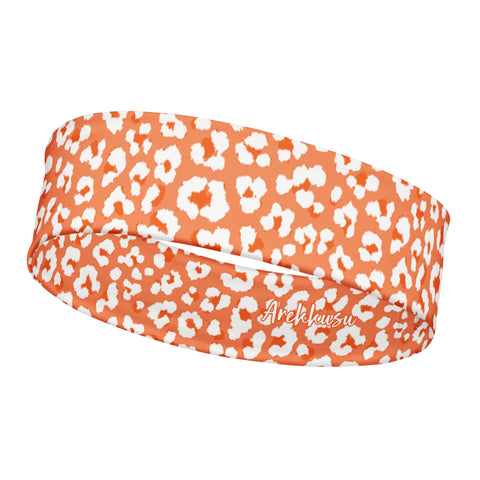 Ladies' Stretchy Headbands ~Leopard~ White Varicolored