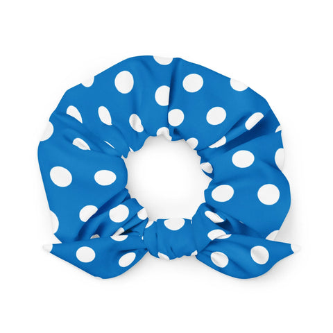 Ladies' Stretchy Scrunchies ~Polka Dot 5~ White