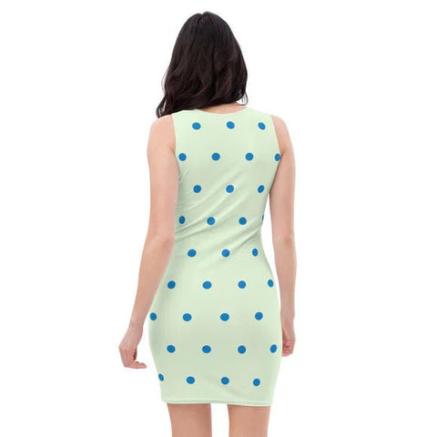 Ladies' Bodycon Dresses ~Polka Dot 1BR3~ Bicolor - Arekkusu-Store