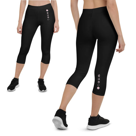 Ladies' Capri Leggings ~愛は尊い - Love's Precious~ - Arekkusu-Store