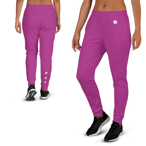 Ladies' Soft Cotton Bland Joggers ~Sakura~ White - Arekkusu-Store