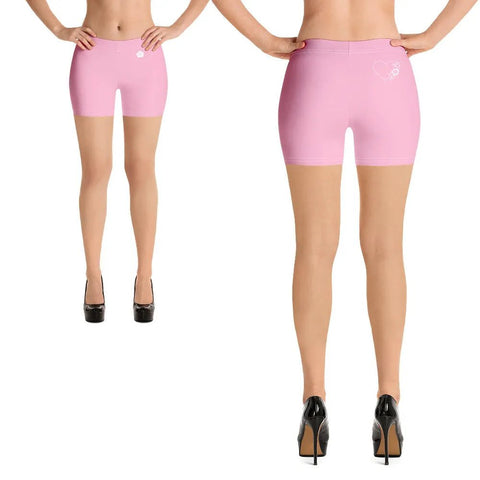 Ladies' Stretchy Shorts ~Sakura / Heart~ White - Arekkusu-Store