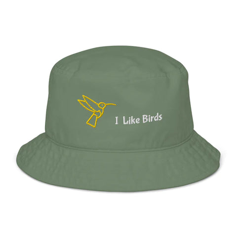 Organic Bucket Hats ~I Like Birds~