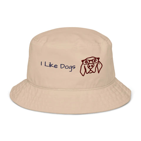 Organic Bucket Hats ~I Like Dogs~