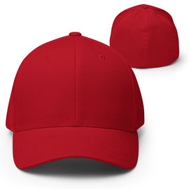 Compra red Closed-Back Structured Cap | Flexfit 6277 - 12/02