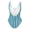 One-Piece Swimsuit - Eastern Blue & Selago - Premium  from Arekkusu-Store - Just $32! Shop now at Arekkusu-Store