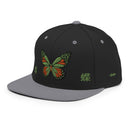 Classic Snapback ~蝶 - Butterfly - 蝶~ - Lime & Orange - Premium Snapbacks from Yupoong - Just $26.45! Shop now at Arekkusu-Store