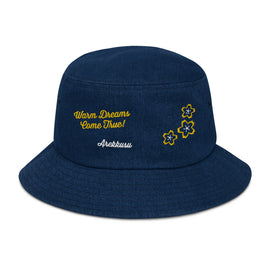 Buy dark-blue-denim Denim Bucket Hat