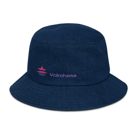 Buy dark-blue-denim Denim Bucket Hat