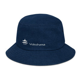 Kaufen dark-blue-denim Denim Bucket Hat