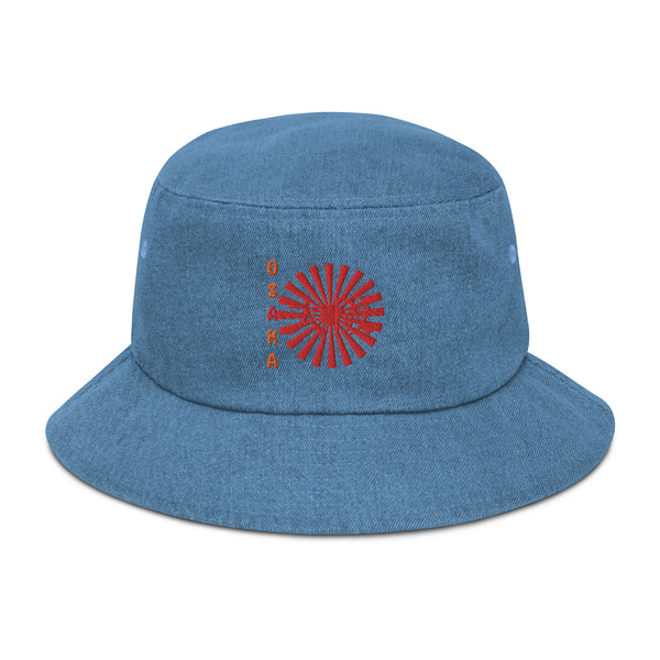 Distressed Denim Bucket Hat at Arekkusu-Store 