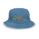 Distressed Denim Bucket Hat - Arekkusu - Store