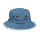 Distressed Denim Bucket Hat - Arekkusu - Store