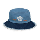 Distressed Denim Bucket Hat - Arekkusu - Store