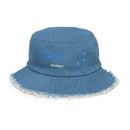 Distressed Denim Bucket Hat - Arekkusu - Store