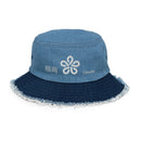 Distressed Denim Bucket Hat - Arekkusu - Store