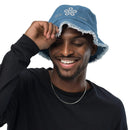 Distressed Denim Bucket Hat - Arekkusu - Store