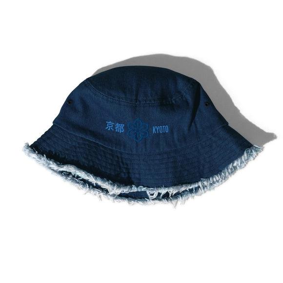 Distressed Denim Bucket Hat - Arekkusu - Store