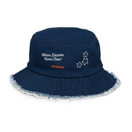 Acheter dark-blue-denim Distressed Denim Bucket Hat