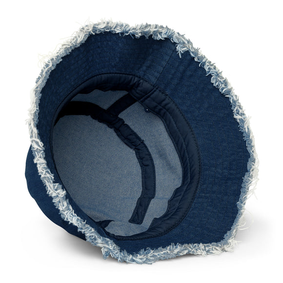 Distressed Denim Bucket Hat - Premium Bucket Hats from Arekkusu-Store - Just $25.95! Shop now at Arekkusu-Store