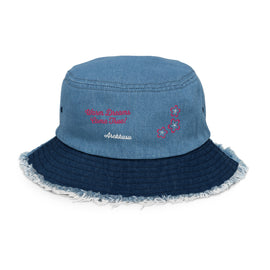Compra dark-blue-blue-denim Distressed Denim Bucket Hat