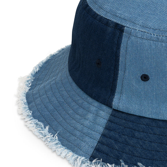 Distressed Denim Bucket Hat - Premium Bucket Hats from Arekkusu-Store - Just $25.95! Shop now at Arekkusu-Store