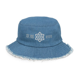 Acheter blue-denim Distressed Denim Bucket Hat