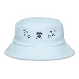 Buy light-blue Unstructured Terry Cloth Bucket Hat
