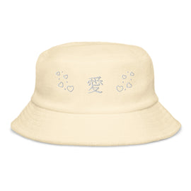 Kaufen light-yellow Unstructured Terry Cloth Bucket Hat