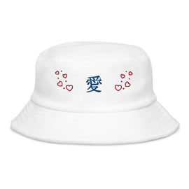Acheter white Unstructured Terry Cloth Bucket Hat