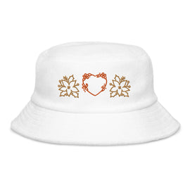 Buy white Unstructured Terry Cloth Bucket Hat