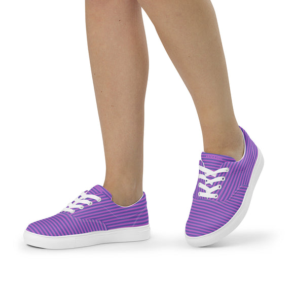 Ladies' Lace-Up Canvas Shoes - Premium Canvas Shoes from Arekkusu-Store - Just $38! Shop now at Arekkusu-Store