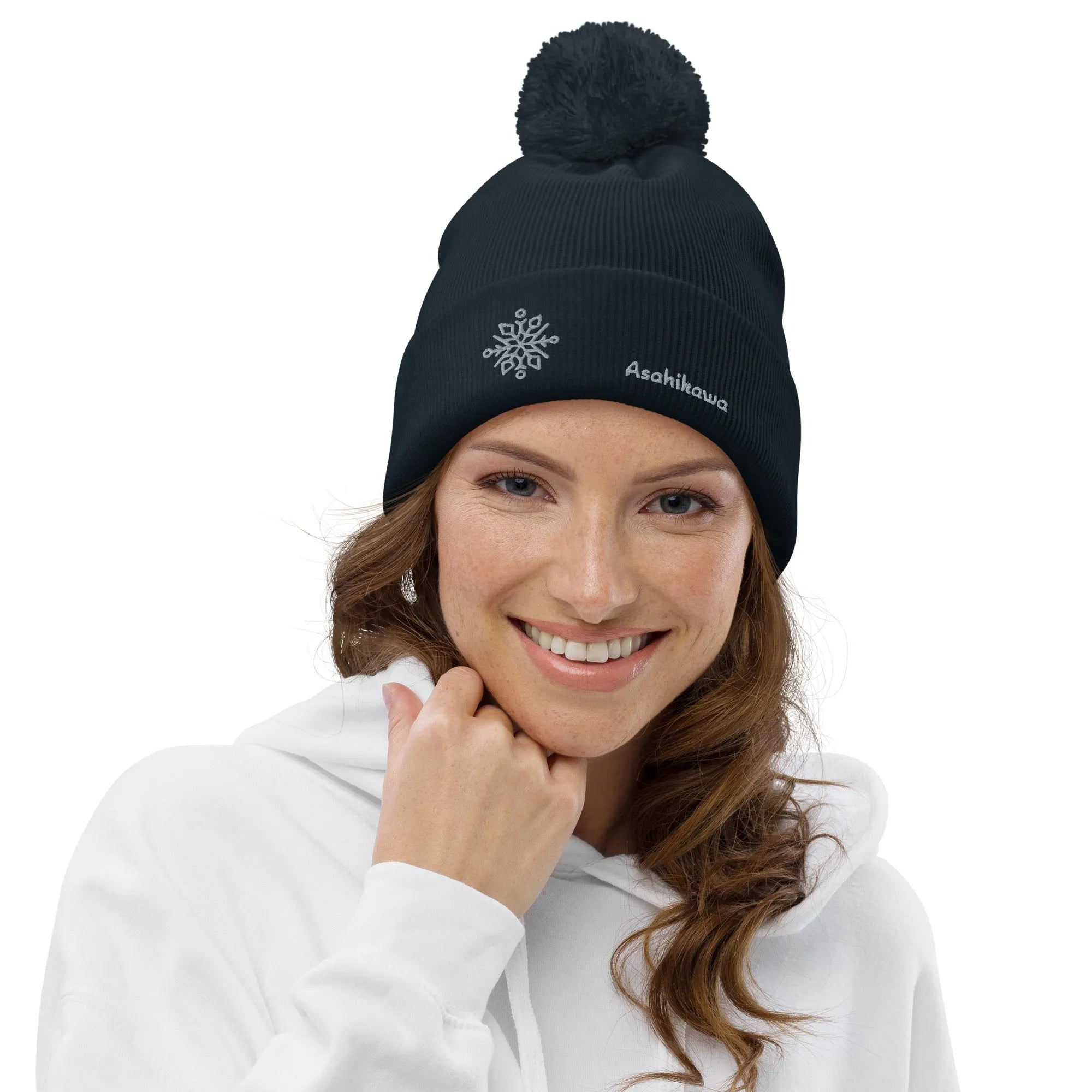 Unisex Pom-Pom Cuffed Beanie
