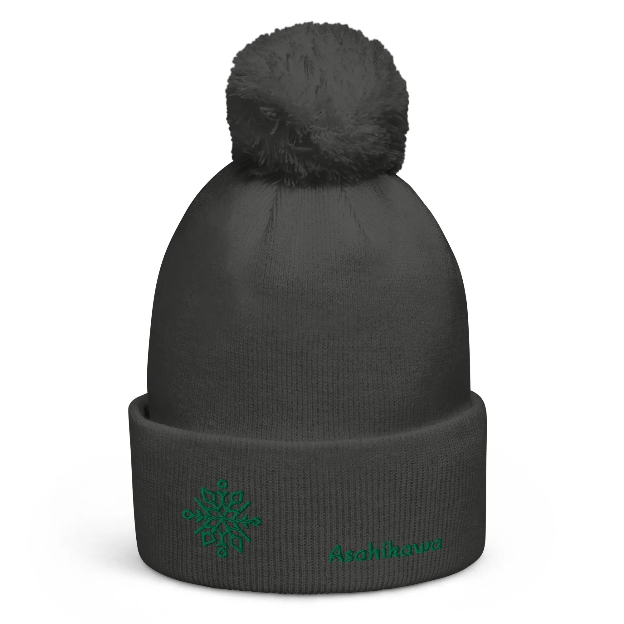 Buy graphite-grey Unisex Pom-Pom Cuffed Beanie